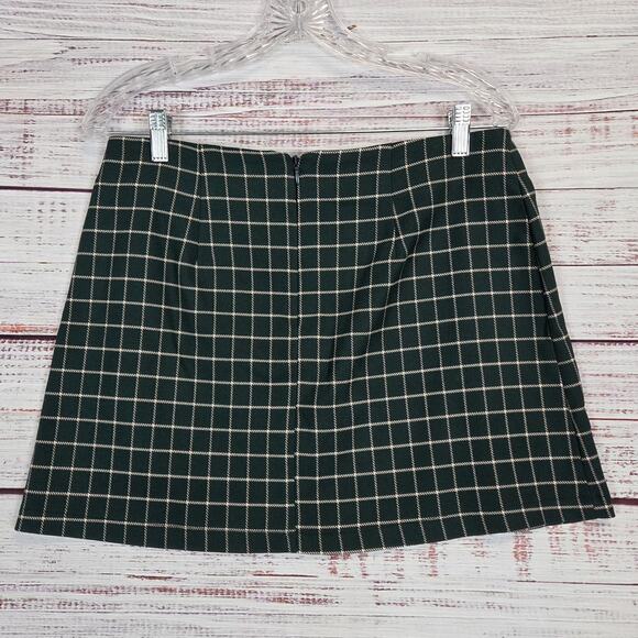 Urban Outfitters Plaid Mini Skirt Sz M Mixed Patchwork Light Academia Preppy NWT - Picture 4 of 11